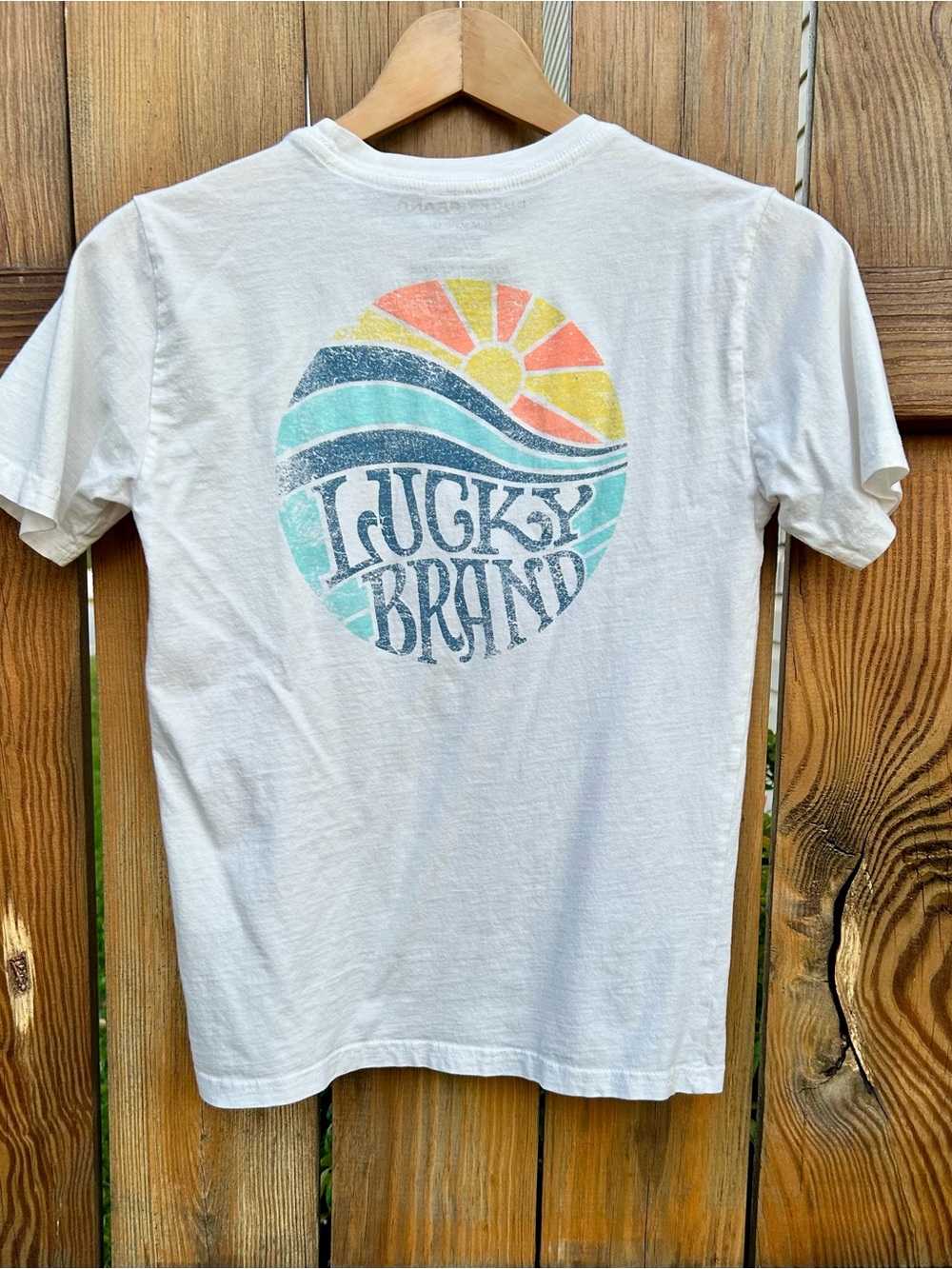 Lucky Brand Kids California Sun Ray Wave Graphic T-Shirt Sz. M 10-12